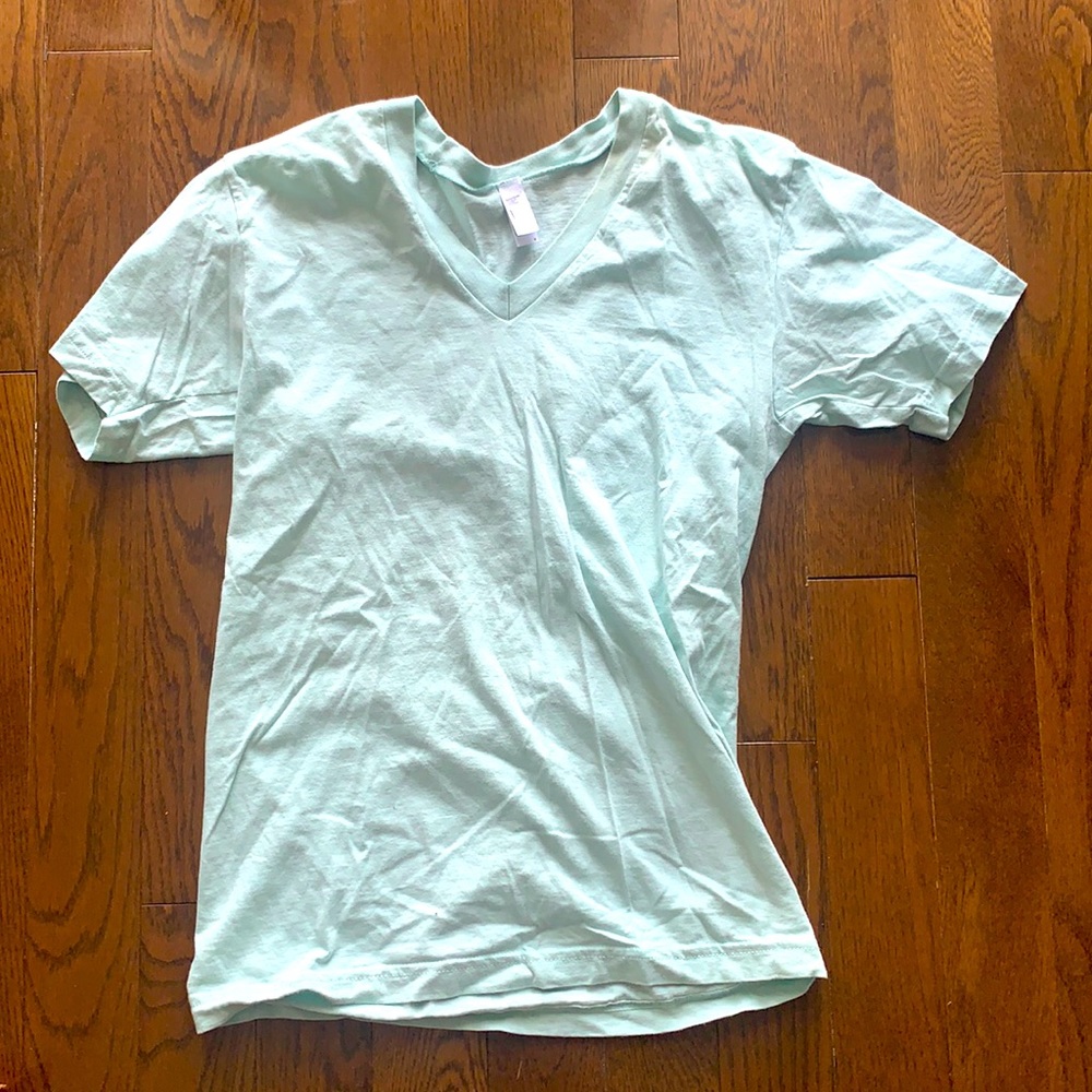 American Apparel V-Neck T-Shirt - Light Green